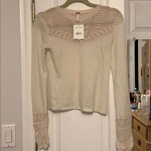 Free people long sleeve sweater, size XS